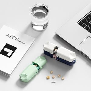 Nbbluesky biểu tượng tùy chỉnh Tablet Splitter Organizer bán Hot Pill Cutter box với Blade Guard cho Pill lưu trữ trường hợp - Product Image 5