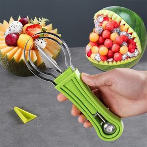 Professional 4 in 1 Stainless Steel Watermelon Cutter <b>Vegetable</b> <b>Fruit</b> Carving Knife <b>Tools</b> Set <b>Fruit</b> Cutting <b>Fruit</b> Core Remover - Product Image 6