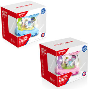 HUANGER Nuevo Tambor Musical Educativo Multifuncional para Bebés, Tambor Giratorio, <span class=keywords><strong>Carrusel</strong></span> Musical, Tambor de Mano, Juguetes para Bebés - Product Image 5