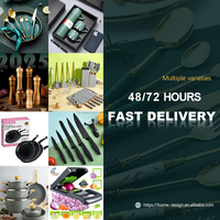 Vente en gros de sept pièces en acier inoxydable au design moderne à revêtement tranchant pour chef cuisinier pour la cuisine coffret cadeau ensemble de couteaux à viande et légumes