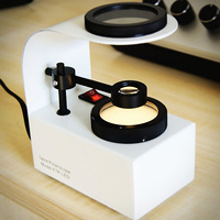 110V-240V Portable Gemstone ldentification Tools Built In LED Light Table Gem Polariscope with Mountable 18mm Conoscope