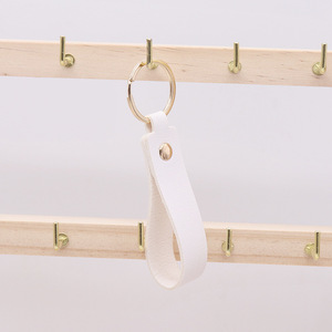 Simple couleur unie bagages accessoires voiture pendentif multi couleur PU cuir chambre carte vérifier carte accès porte-clés boucle - Product Image 5