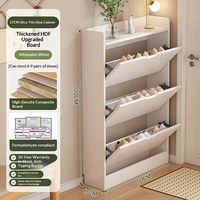 Meuble à chaussures et étagère multi-niveaux ultra-mince moderne et simple pour l'entrée et le rangement domestique