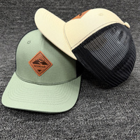 Casquette de sport classique pour homme en cuir personnalisé, 6 panneaux, visière incurvée de qualité supérieure, style Richardson 112, casquette trucker à fermeture snapback