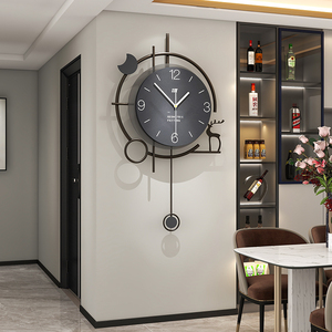 Hipster Deer Trăng Thiết Kế Truyền Thống Gỗ Đồng Hồ Treo Tường 1-Mảnh Sắt Kim Hiển Thị Với Con Lắc Cho Phòng Khách Phòng Ngủ - Product Image 4