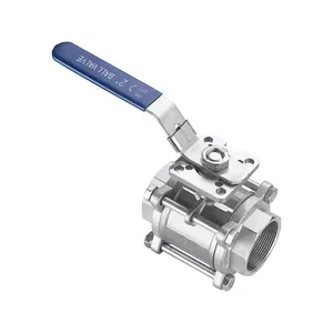 Mingli 3PC Industrial Threaded Floating Ball Valve 304 316 Welded Manual Ball Valve