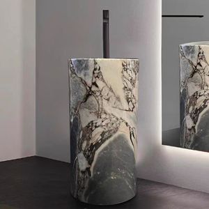Fregadero de pedestal de mármol natural Titanic Ocean Storm tallado a mano de pie con diseño moderno <span class=keywords><strong>para</strong></span> baño incluye <span class=keywords><strong>escurridor</strong></span> - Product Image 3