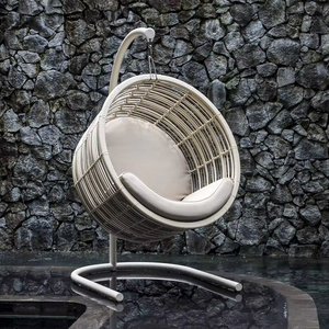 Standing Egg <strong>Chair</strong> Swing Pillow Black Hanging <strong>Chairs</strong> <strong>White</strong> Mushroom Single Patio Swings Balcony Ceiling <strong>Rocking</strong> Cushion - Product Image 2