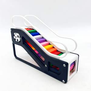 Nouveauté : Accessoires pour <span class=keywords><strong>maison</strong></span> de poupée 1:12, ascenseur arc-en-ciel à rotation manuelle, jouets imprimés en 3D, modèle d'escalator de centre commercial - Product Image 1