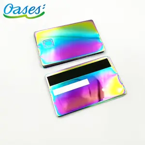 Placa Base de Metal para tarjeta de negocios, láser personalizable con acabado de varios colores, disponible