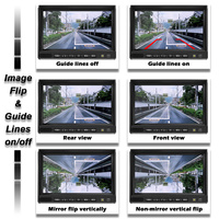 Moniteur de voiture sans fil TFT LCD couleur 7 pouces avec caméra de recul et TV, résolution 800x480, angle réglable pour camion/bus 12V-24V