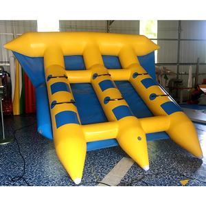 Bouée gonflable de sport nautique en PVC, modèle Flying <span class=keywords><strong>Fish</strong></span>, sans corde, capacité 5 personnes, bleue, pour bateaux - Product Image 6