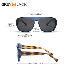 Gafas de Sol Extra Grandes Greyjack Unisex, Marco de Metal TR, Protección UV400, Lentes TAC Tipo 3, KG2537 - Product Image 5