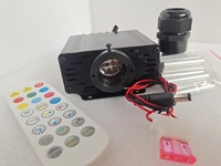 Kit d'éclairage LED à fibres optiques DIY 18W 36W avec application, effet étoile filante et météore pour toit et plafond de voiture