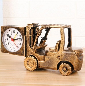 Sáng Tạo <span class=keywords><strong>Retro</strong></span> Xe Nâng Mô Hình Bảng Đồng Hồ Báo Thức/Childre Của Cạnh Giường Ngủ Đồng Hồ/Đồng Hồ Bàn Trang Trí Đồng Hồ Báo Thức Quà Tặng - Product Image 2