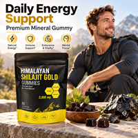Gummies OEM Shilajit Gold de l'Himalaya 3000mg avec Ashwagandha et Mousse de Mer pour le Soutien Énergétique, 60 Gummies