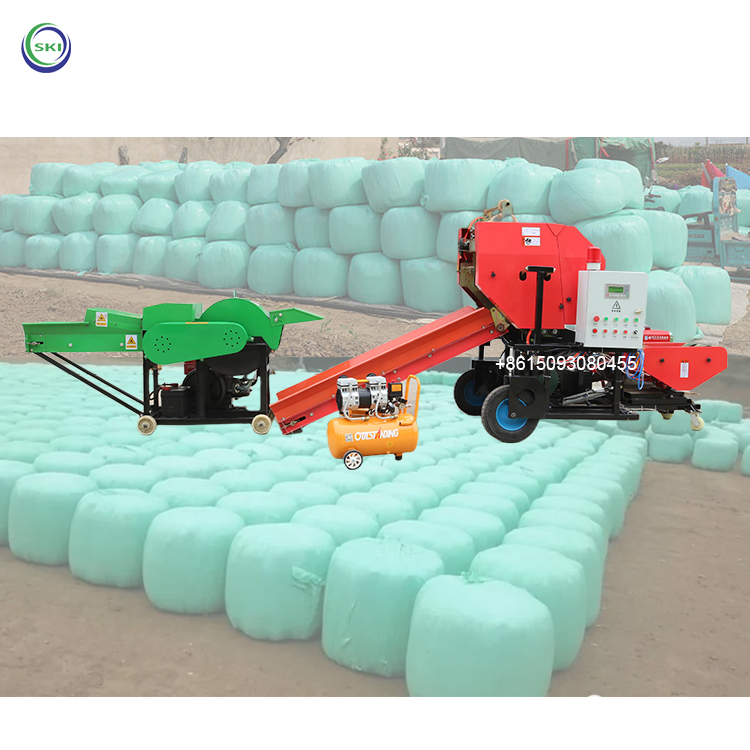 Автоматическая машина для упаковки кукурузных стеблей из травяного силоса