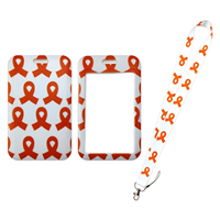 Lanière personnalisée en polyester imprimée UV pour la sensibilisation au cancer du sein, support de badge pour événement caritatif, sangle de cou avec crochet, vente en gros OEM