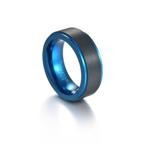 Bijoux <span class=keywords><strong>de</strong></span> <span class=keywords><strong>Couple</strong></span> en acier inoxydable, bague <span class=keywords><strong>de</strong></span> mariage en carbure <span class=keywords><strong>de</strong></span> carbone pour hommes, bague en tungstène, bleu, <span class=keywords><strong>blanc</strong></span>, or - Product Image 1