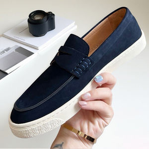 Chaussures <span class=keywords><strong>bateau</strong></span> mocassins <span class=keywords><strong>tendance</strong></span> et polyvalentes pour hommes en cuir véritable et daim, à enfiler, durables, pour la marche et décontractées - Product Image 5