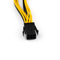 Dual 8 (6 + 2) Pin PCIE ke EPS CPU 12V 6 Pin kabel Power Supply 18AWG 20CM kabel ekstensi