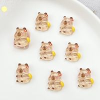 BuTu 20 pièces/ensemble dessin animé Anime Mini Capybara Nail Art décor mignon à la main bricolage coque de téléphone pince à cheveux résine manucure charme matériel