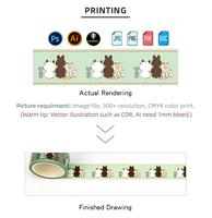 Kit de ruban adhésif washi à motifs pour carnets faits main, matériaux de loisirs créatifs, ruban décoratif et rouleau de scrapbooking, autocollants de paysages