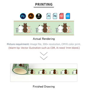 Kit de ruban adhésif washi à motifs pour carnets faits main, matériaux de loisirs créatifs, ruban décoratif et rouleau de scrapbooking, autocollants de paysages - Product Image 6