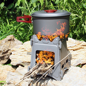 Estufa de Leña Portátil Plegable para <span class=keywords><strong>Camping</strong></span>, Quemador de Leña de Titanio, Mochilas de Senderismo, <span class=keywords><strong>Cocina</strong></span> Multiusos, Trekking al Aire Libre, Ciclismo de Montaña - Product Image 6