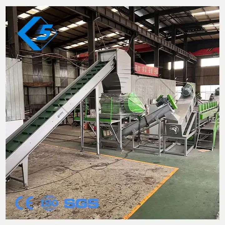 New 500KGH Waste Scrap Plastic hdpe Bottle Film Crushing Recycling Washing Plant Equipment Machine Line Price For Recycle Plasti