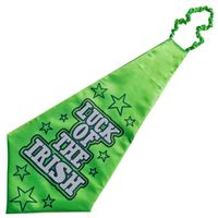 Accessoires de déguisement Saint Patrick : Cravate porte-bonheur pour la Saint-Patrick, cravate porte-bonheur des Irlandais