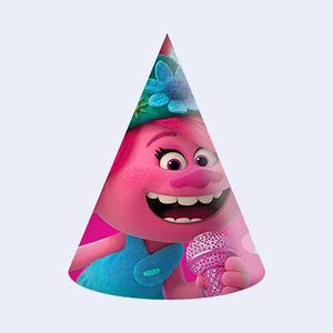 Chapeaux de fête Trolls, 6 pièces, 2 sacs, fournitures pour fête d'anniversaire pour enfants - Product Image 1