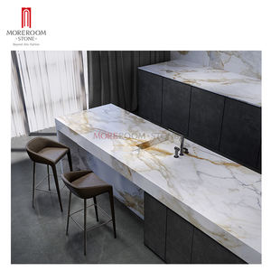 बड़े आकार के संगमरमर की बनावट 120x240 सेमी कैलाक्टा सोने के चीनी मिट्टी के बरतन - Product Image 6