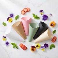 Boîte en papier triangulaire anti-graisse de qualité alimentaire personnalisée pour crêpes, sac trapézoïdal pour café, crêpes de rue, emballage à emporter