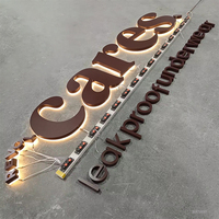 Letras de Acero Inoxidable con Retroiluminación LED 3D Personalizadas para Señalización Exterior de Edificios, Centros Comerciales, Empresas, Hospitales, Uso en Exteriores
