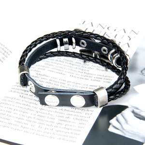 Pulsera de cuero multicapa estilo casual hecha a mano mariposa con cuentas ajustable para comodidad para regalo aniversario ortodoxo - Product Image 3