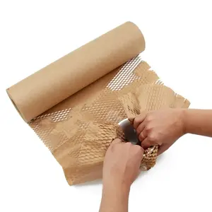 Guangtu 80 gsm Wabenverpackungspapier Wabenverpackungspapier Kraftpapier-Kissenfolie Rollen für Geschenkverpackung