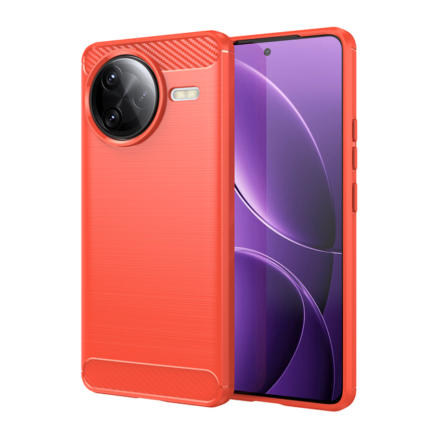Carbon Fiber Pattern Stylish Brushed Matte TPU Silicone Rugged Bumper Back Phone Case Cover for Redmi K80 Pro