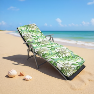 TUMBONA 55*180*8CM-6 Tapis de plage en coton tissé avec coussins de siège et oreiller en éponge - Product Image 2