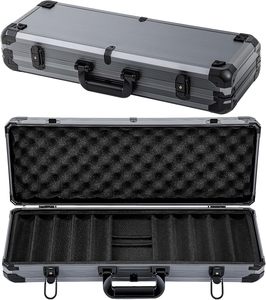 Étui pour jetons de poker en aluminium 500 pièces Étui pour jetons de cartes offrant une protection complète, les jetons, les cartes et les dés ne sont pas inclus - Product Image 2