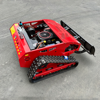 Mesin Pemotong Rumput Mini 4-Tak Kelas Industri 48V Robot Pengontrol Jarak Jauh untuk Penggunaan Pertanian Dukungan OEM Murah DIY