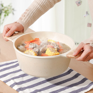 Non-Stick <b>Soup</b> <b>Pot</b> 3.1-4L Maifan Stone Multi-Layer Bottom Insulation Household Cooking <b>Pot</b> - Product Image 1