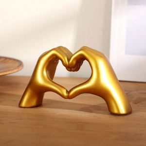 Modern Resin Heart Hand Gesture Sculpture Love Figurine for Home Desktop Decor - Product Image 4