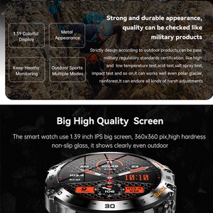 K52 Smart Watch Men 1.39inch IPS Screen Bluetooth Call Custom Dial Heart Rate Health Monitoring Outdoor Sport Smartwatch - Product Image 5