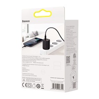Baseus-Chargeur rapide PD pour iPhone 14, 13, X, Xs, Macbook, USB Type C, QC3.0, charge rapide 3.0, double port, 30W