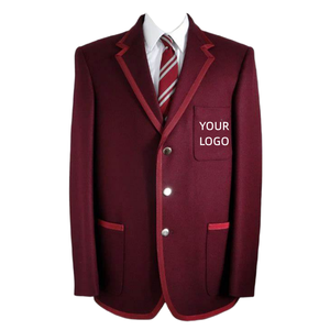 Venta al por mayor precio barato uniforme de la escuela secundaria <span class=keywords><strong>blazer</strong></span> con insignia de color azul marino de talla grande trajes de los hombres <span class=keywords><strong>blazer</strong></span> - Product Image 5
