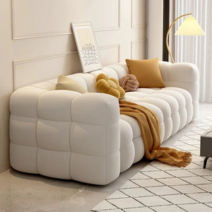 <span class=keywords><strong>Divani</strong></span> in Tessuto Colore Crema di Alta Qualità per la Casa, Popolari <span class=keywords><strong>Divani</strong></span> Nuvola <span class=keywords><strong>Moderni</strong></span> a Tre Posti, Nuovo Set di <span class=keywords><strong>Divani</strong></span> Designer Stile Puff per Soggiorno - Product Image 3