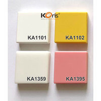 Boîte d'échantillons 66 couleurs Koris Feuilles acryliques imitation marbre Surface solide