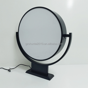 BS + tùy chỉnh Acrylic Logo Đăng quảng cáo LED hộp Đèn hình chữ nhật ngoài trời khung thép không gỉ hai bên khung nhôm - Product Image 3