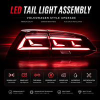Nouvel ensemble de feux arrière à LED rouges BK pour Golf 7 et B8 2013-2020, clignotants séquentiels, Plug & Play
